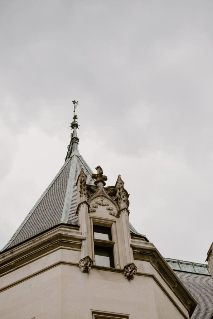 close up detail shot of the biltmore estate architecture