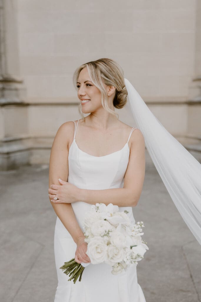 understated luxury bridal portrait at biltmore estate