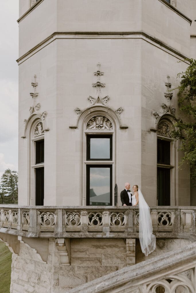 classic wedding portrait out of biltmore in asheville nc