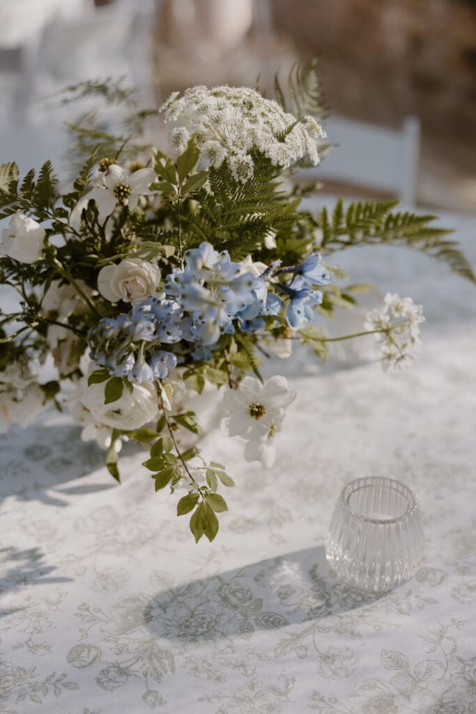refined organic floral wedding details